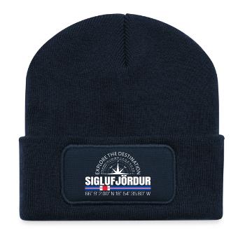 Siglufjordur - Recycelte Patch Beanie - French Navy - Vorne