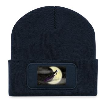 Mondflug: Himmlischer Schatten - Recycelte Patch Beanie - French Navy - Vorne