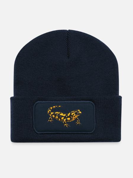 Feuersalamander - Recycelte Patch Beanie - French Navy