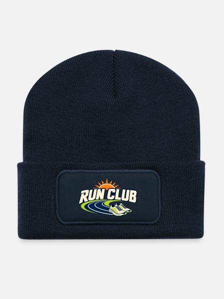 Run Club Track Sunrise - Recycelte Patch Beanie - French Navy