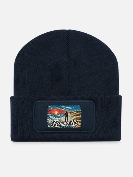 Angeln Hvide Sande2 - Recycelte Patch Beanie - French Navy