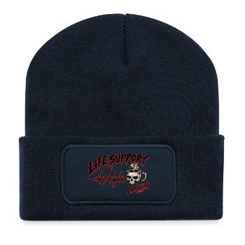 Life Support Skull Coffee Tee - Recycelte Patch Beanie - French Navy - Vorne