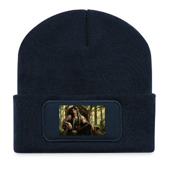 Waldfürst des Schattenwaldes - Recycelte Patch Beanie - French Navy - Vorne