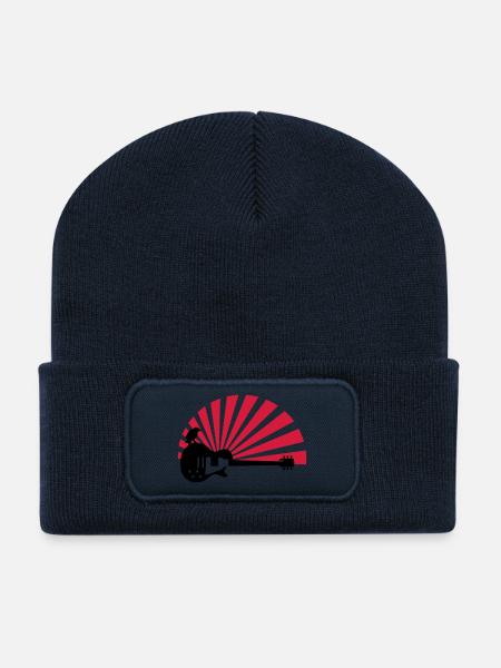 gitarre - Recycelte Patch Beanie - French Navy