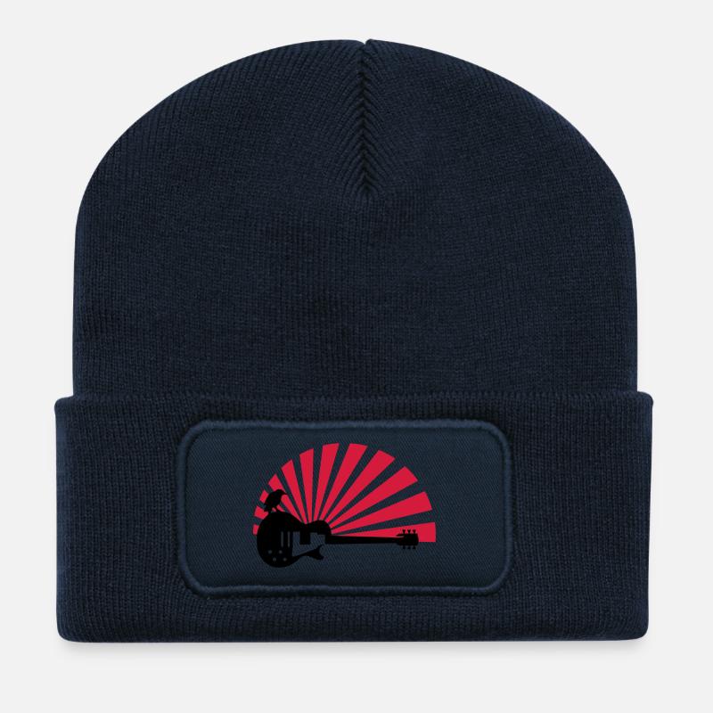 gitarre - Recycelte Patch Beanie - French Navy