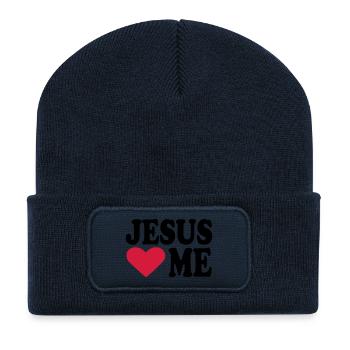 Jesus - Beanie recyclé à patch - bleu marine - Devant