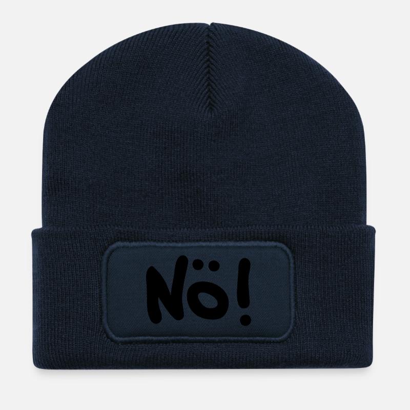 Nö! - Recycelte Patch Beanie - French Navy