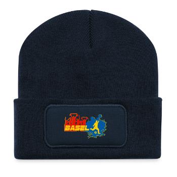 Basel Fan - Recycelte Patch Beanie - French Navy - Vorne