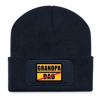 Dad - Grandpa - Recycelte Patch Beanie - French Navy - Vorne