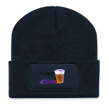 sport - Beanie recyclé à patch - bleu marine - Devant