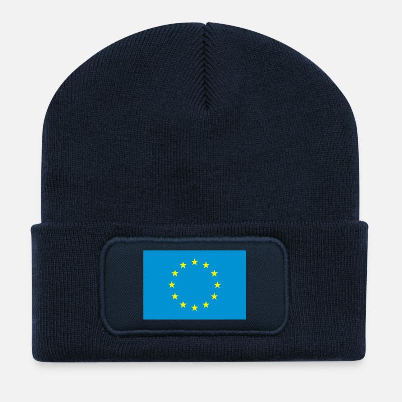 EU / European Union - Recycled Patch Beanie - french navy