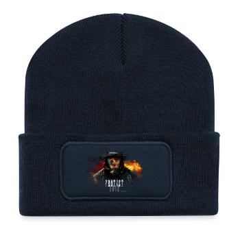 Motiv Protect your City für dunklen Untergrund - Recycelte Patch Beanie - French Navy - Vorne