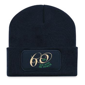 Geburtstag 60 Jahre - Recycelte Patch Beanie - French Navy - Vorne