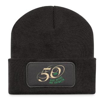 Geburtstag 50 Jahre - Recycelte Patch Beanie - Dunkelgrau - Vorne