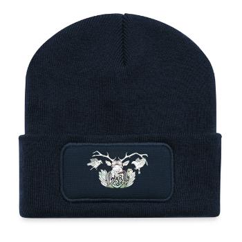 Warrior stag - Beanie recyclé à patch - bleu marine - Devant