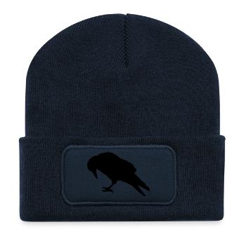 Expandables Crow / Crow / Raabe sitting - Recycled Patch Beanie - french navy - Front