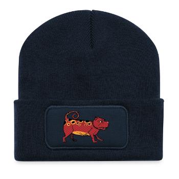 Böser Hund - Recycelte Patch Beanie - French Navy - Vorne
