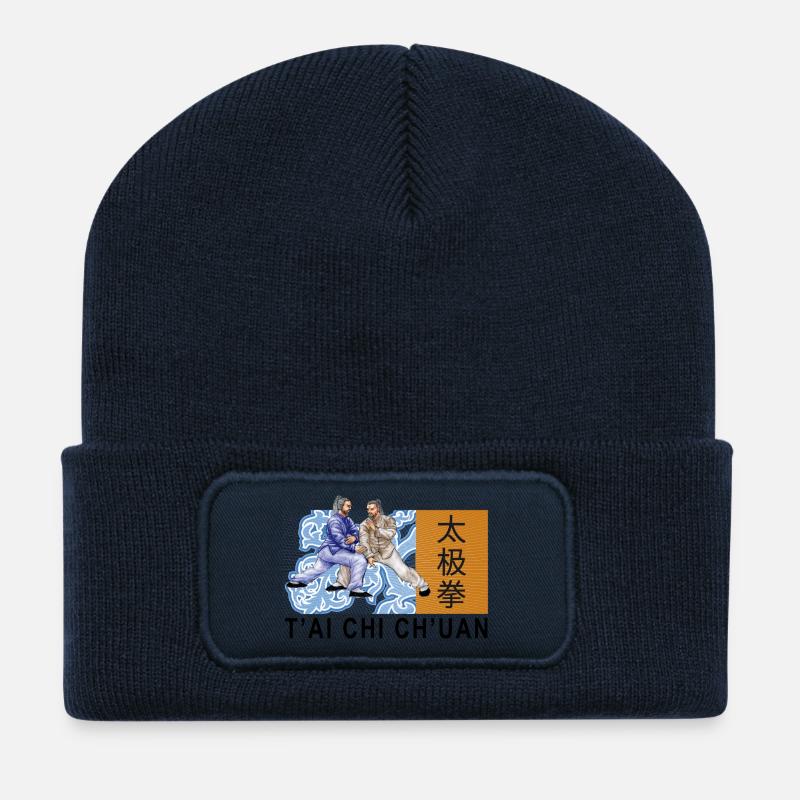 T'ai Chi Ch'uan Tai Chi Taiji - Recycelte Patch Beanie - French Navy