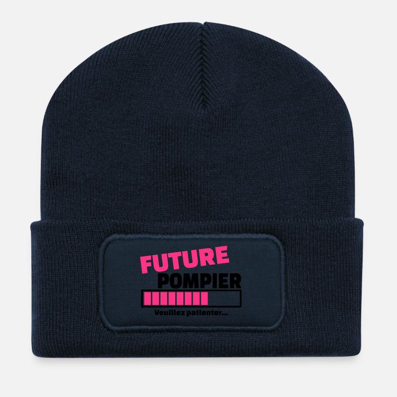 future pompier - Beanie recyclé à patch - bleu marine