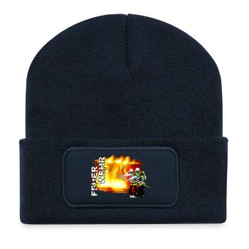 BFM Feuerwehr - Recycelte Patch Beanie - French Navy - Vorne