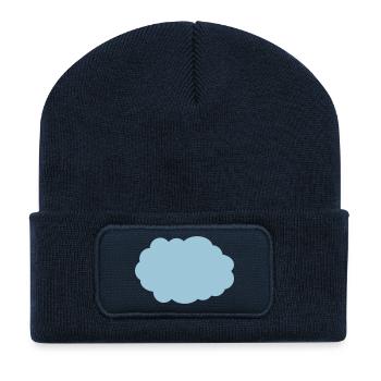 Wolke - Denkblase - Recycelte Patch Beanie - French Navy - Vorne