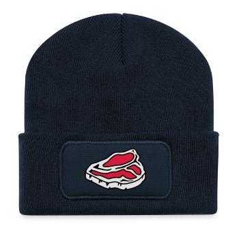 A raw steak - Recycled Patch Beanie - french navy - Front