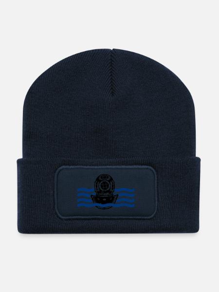 Scaphandrier 4 - Beanie recyclé à patch - bleu marine
