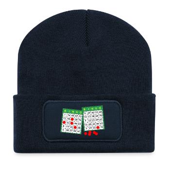 loto - Beanie recyclé à patch - bleu marine - Devant