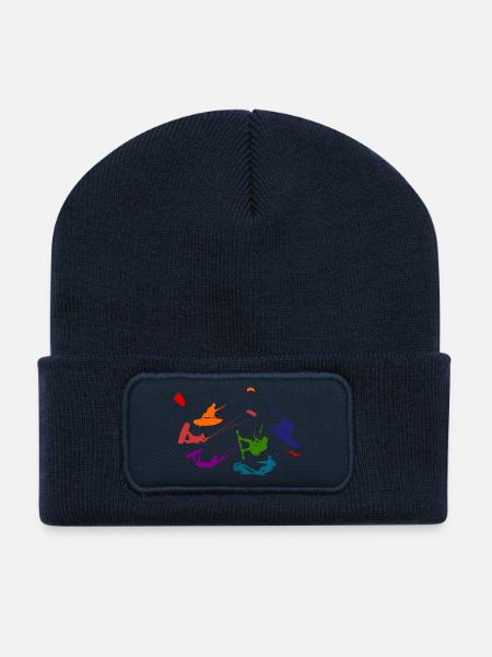 Freestyle, Kite, snowkite,sport - Recycelte Patch Beanie - French Navy