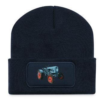 Trecker, Traktor, Schlepper - Recycelte Patch Beanie - French Navy - Vorne