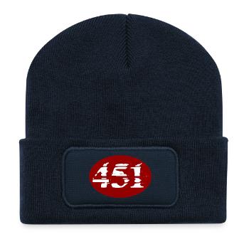 451.png - Recycelte Patch Beanie - French Navy - Vorne