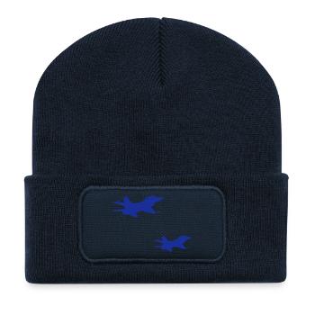 F-16 Fighter Jets - Recycled Patch Beanie - french navy - Front