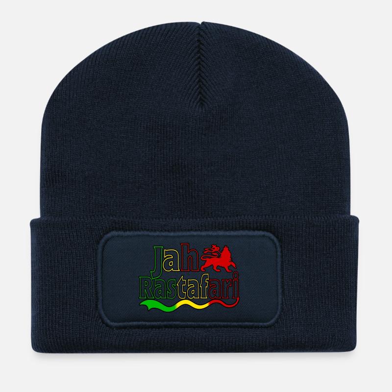 jah rastafari - Beanie recyclé à patch - bleu marine