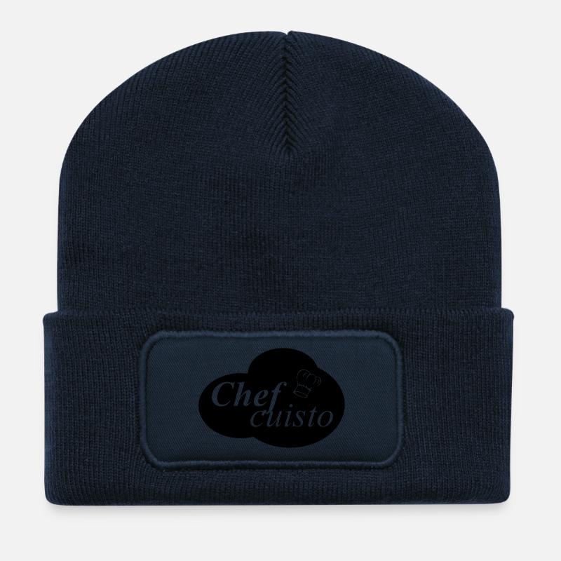 chef cuisto - Beanie recyclé à patch - bleu marine