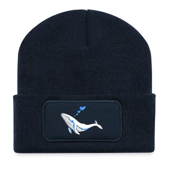 Cool Whale Fish - Whale - Whale Fish - Recycled Patch Beanie - french navy - Front