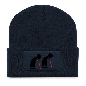 alte leute - Recycelte Patch Beanie - French Navy - Vorne