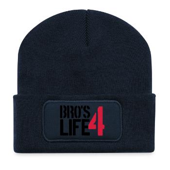 Cool Bros 4 Life Logo - Recycelte Patch Beanie - French Navy - Vorne