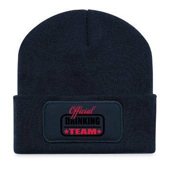 team drinking - Recycelte Patch Beanie - French Navy - Vorne