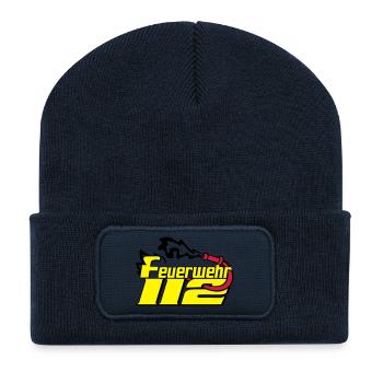 Freiwillige Feuerwehr , Shirt , Feuerwehr 112 (25) - Recycelte Patch Beanie - French Navy - Vorne