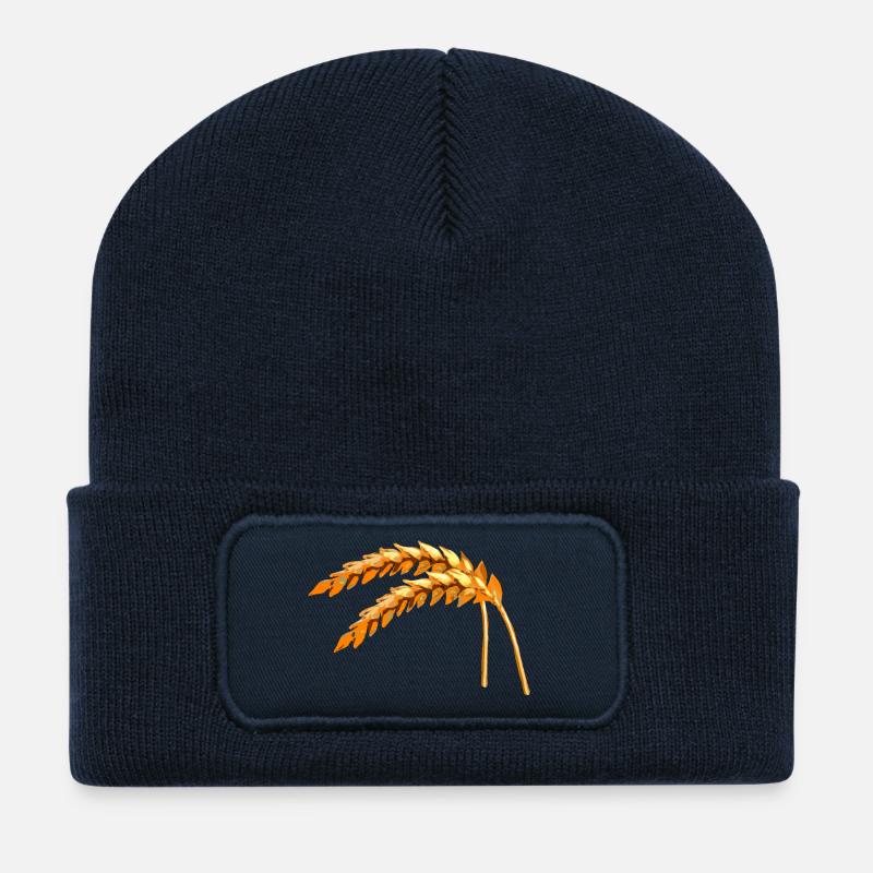 ähren natur landwirtschaft - Recycelte Patch Beanie - French Navy