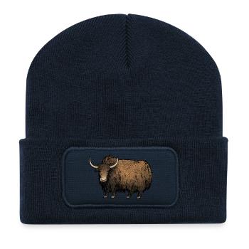 Yack / Yak 02 - Beanie recyclé à patch - bleu marine - Devant