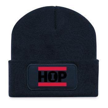hip hop - Recycelte Patch Beanie - French Navy - Vorne