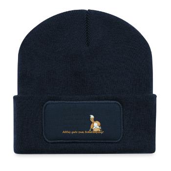 sei fleißig wie ein bienchen - Recycelte Patch Beanie - French Navy - Vorne
