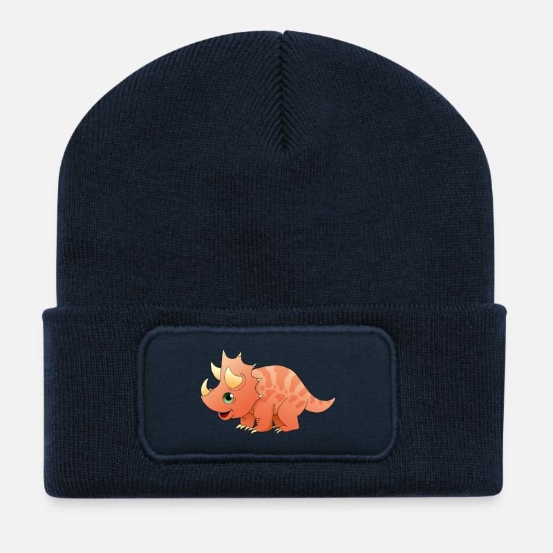 triceratops - Recycled Patch Beanie - french navy