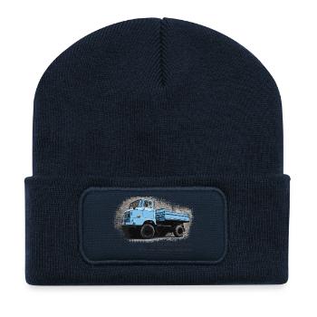 W50 Kipper - Recycelte Patch Beanie - French Navy - Vorne
