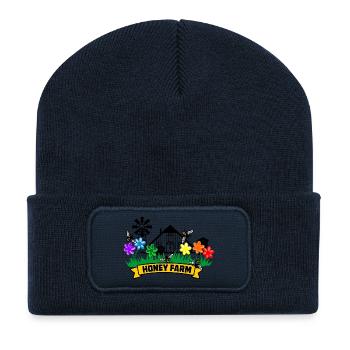 Honey farm - Recycled Patch Beanie - french navy - Front