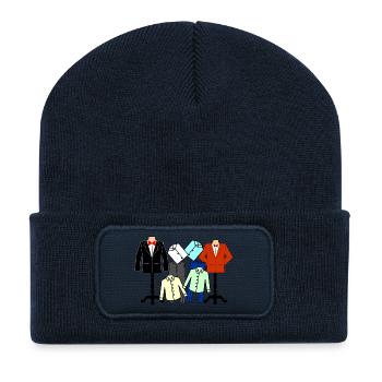 Men's clothing logo - Recycled Patch Beanie - french navy - Front