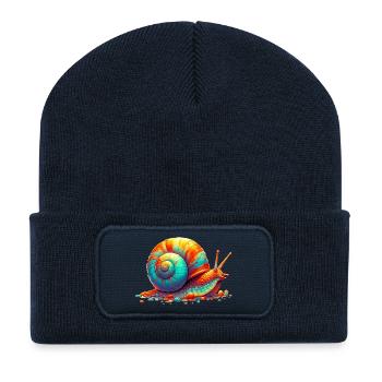Snail - Recycled Patch Beanie - french navy - Front