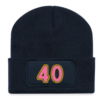 40. 40 YEARS. 40th ANNIVERSARY - Recycled Patch Beanie - french navy - Front