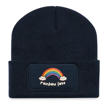 Rainbow love - Recycled Patch Beanie - french navy - Front